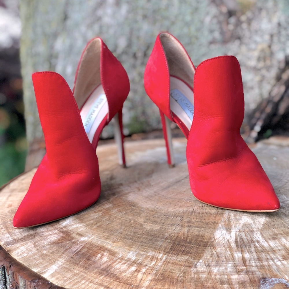 Jessica Simpson Dolly red suede pumps Sz 7.5